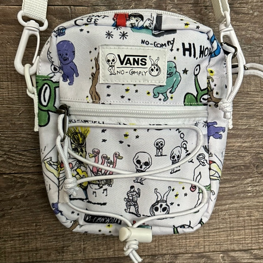 VANS X NO COMPLY X DANIEL JOHNSTON BAIL SHOULDER CROSSBODY BAG
